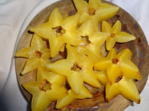 Sliced Starfruit.
