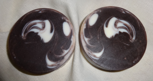 Chocolate Swirl Artisan Soaps.