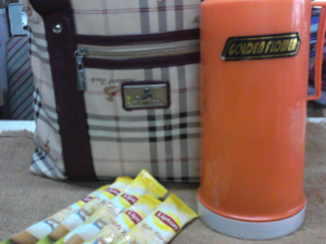 Travel Bag with Thermos.